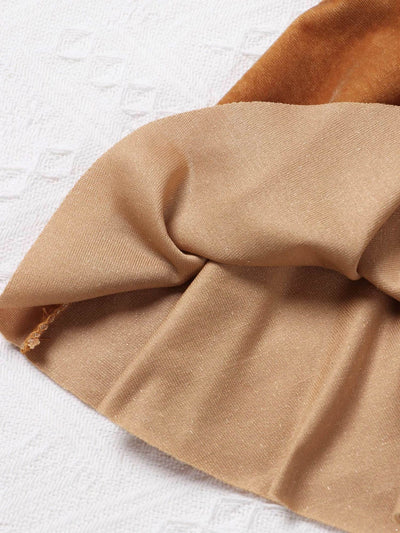 QinCiao Baby Toddler Girl Corduroy Pleated Skirt Mini Tutu Skirt Solid Color Slim Dress Yellow 18-24 Months