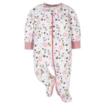 Gerber Baby Girls 4 Pack Sleep 'N Play Footie Bear Pink 3-6 Months