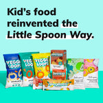 Little Spoon Pizzalicious Veggie Loops, Chickpea and Spinach Snack, Baked Not Fried, Avocado Oil, Hidden Veggies, Tastier Snacks for Kids, 3g Protein, Gluten-Free, 4 Pack