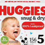 Huggies Size 1 Diapers, Snug & Dry Newborn Diapers, Size 1 (8-14 lbs), 128 Count, Packaging May Vary