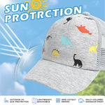Duoyeree Toddler baseball cap baby cap sun hat print dinosaur pattern and solid color hat kids boy girl age 0-5t