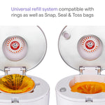 Munchkin® STEP™ Diaper Pail Powered by Arm & Hammer, #1 in Odor Control, Award-Winning, Includes 1 Snap, Seal & Toss™ Bag, 1 Starter Refill Ring, and 1 PUCK™ Baking Soda Cartridge