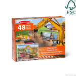 Melissa & Doug Building Site Floor Puzzle, 48 pc Jumbo Jigsaw Puzzle, Educational Screen Free Activity for Toddler, Preschoolers and Kids Ages 3+ (2 x 3 Feet) - FSC Certified