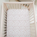 Crib Sheets Neutral - Fitted Baby Crib Sheets Bed for Girl Boy - 2 Pack Standard & Toddler Mattress (Juliette) - Buttery Soft Organic Cotton Blend