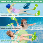 Kids Swim Training Fins, Comfortable Silicone Short Fins for Lap Swimming Flippers, Travel Size Flipper for Kids with Mesh Bag
