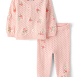 Gymboree,Baby Girls,and Newborn Long Sleeve Sweater and Pants 2-Piece Outfit Set,Primrose,0 Months,3 Months