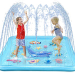 Growsland Splash Pad for Toddlers, Outdoor Sprinkler for Kids, 67" Summer Water Toys Inflatable Wading Baby Pool Fun Gifts for 3 4 5 6 7 8 9 Years Old Boy Girl Backyard Garden Lawn Outdoor Games