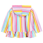 Gerber Baby Girls Toddler Zipper Hoodie Terry Swimsuit Swimwear Cover Up, Rainbow, 0-3 Months US
