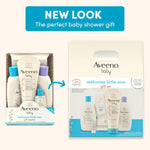 Aveeno Baby Welcome Little One Gift Basket, Baby Skincare Set with Nourishing Baby Body Wash & Shampoo, Calming Bath Wash, All Over Baby Wipes, & Daily Moisturizing Lotion, 5 Items