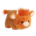 Aurora® Adorable Spudsters™ Hamish Highland Cow™ Stuffed Animal - Round Shape Makes for Comforting Cuddles - Perfect for Kids All Ages and Animal Loving Adults - Brown 10.5 Inches