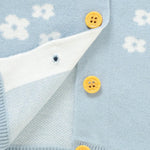 Yccutest Infant Girl Sweater Set 2 Piece Fall Winter Outfit Baby Girl Floral Knit Cardigan Top Flared Pants Toddler Clothes