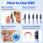 SAKYPRORAL Kids Electric Toothbrush for Teens Tween (6-15Y), Smart AI Screen with Brushing Score, Soft Bristles, Visual Timer for Braces, 150 Days Battery with Travel Case (Blue)