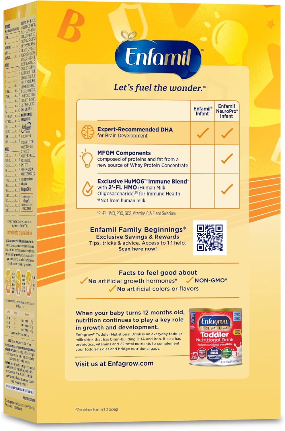 Enfamil NeuroPro Baby Formula, MFGM* 5-Year Benefit, Expert-Recommended Brain-Building Omega-3 DHA, Exclusive Immune Supporting HuMO6 Blend, Infant Formula Powder, Baby Milk, 31.4 Oz, Pack of 4
