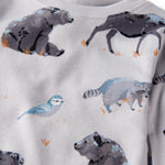 little planet by carter's Boy 2-piece Pajamas made with Organic Cotton, Blue Forest, 3T
