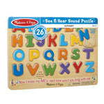 Melissa & Doug Alphabet Sound Puzzle - Wooden Puzzle With Sound Effects (26 pcs)
