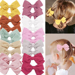 CÉLLOT 40 Pieces Girls Hair Bows Linen Fabric Bows Alligator Clips Hair Accessories for Little Girls Toddlers Kids and Teens