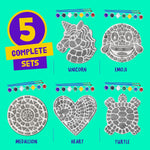 Stepping Stones Painting Kit for Kids - Outdoor Crafts - Paint 5 Garden Stone - Unicorn Craft Kits for Boys, Girls Ages 6-12 - Gifts for Boy, Girl Age 6, 7, 8, 9, 10 + Year Old - Summer Gift