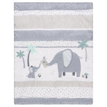 Sammy & Lou Ellie & Friends 4-Piece Baby Crib Bedding Set, Includes Quilt, Fitted Crib Sheets Neutral, Crib Skirt, and Plush Toy