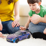 Guarsiliymi 1:32 Die-cast Toy Cars with Light and Sound, Alloy Pull Back Model Car for Kids Adults Birthday Gift (Purple)