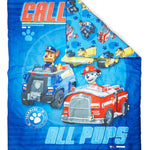Paw Patrol Calling All Pups 4 Piece Toddler Bedding Set – Includes Comforter, Sheet Set – Fitted + Top Sheet + Reversible Pillowcase for Boys Bed, Blue