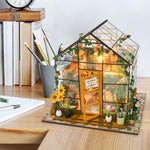 GuDoQi DIY Miniature Dollhouse Kit, Tiny House kit with Furniture, Miniature House Kit 1:24 Scale, Handmade Gift for Birthday Christmas'Day, Sunshine Flower House