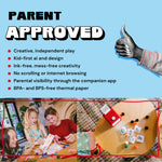 Stickerbox – Voice-Powered Custom Sticker Printer Maker | Ink-Free Thermal Printing Machine | BPA & BPS-free & Kids Safe AI | School Art Gift Stuff for Teens | Mini Sticker Printer for Kids Ages 5+