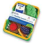 Learning Resources Healthy Lunch Basket - 17 Pieces, Ages 3+ Pretend Play Food for Toddlers, Preschool Learning Toys, Kitchen Play Toys for Kids