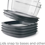 Rubbermaid 28-Piece Clear/Grey Food Storage Containers, Premium Snap Bases, and Various Size Lids, Perfect for Meal Prep, Leftovers, and Dishwasher Safe