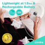 Cimilre S6+ Adjustable Rechargeable Breast Pump, Customizable Pump Sessions with Multiple Cycle Speeds & Hospital Strength Suction Levels, Double Electric Breast Pump