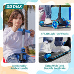 Gotrax KS3 Pro Kick Scooter for Kids, One Key Removable Seat & 3 Extra Wide PU Light-Up Wheels and Anti-Slip Deck, Adjustable Height Handlebar and Lean-to-Steer, Foldable Scooter for Children Aged 2-8