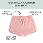 HonestBaby Multipack Shorts 100% Organic Cotton for Infant Baby and Toddler, Boys, Girls, Unisex, Pink/Tan, NB