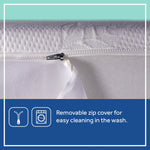 Sealy Baby Cozy Brilliance Breathable Crib Mattress, GREENGUARD GOLD Certified, Made in USA, Firm Dual Firmness, Toddler Bed Fit, Rayon, Waterproof, Non Toxic, Washable Zip Cover, 52” x 28