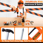JOYIN 32PCS Kids Tool Set, Toddler Tool Toys with Construction Backpack Costume & Electronic Toy Drill for Boy Girl, Birthday Gift for Toddler Boys Age 3 4 5 6