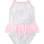 Carter's Baby Girl's Two-Piece Swimsuit Swimwear, Mermaid, 18 Months