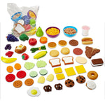 Learning Resources New Sprouts Complete Play Food Set - 50 Pieces, Ages 2+, Toddler Kitchen Kids, Fruit and Vegetable Toys, Gifts for Boys and Girls