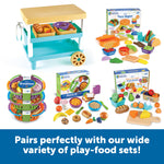 Learning Resources New Sprouts Prep ‘n’ Store Kitchen Island - Pretend Play Kitchen for Toddlers, Food Toys, Imaginative Role Play and Social Skills, Grocery Playset, Gifts for Boys and Girls