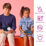 b.box Snack Box - Leakproof Mini Bento Box for Kids & Toddlers, 2 Compartment Snack Containers for Kids, Lunch Containers, Dishwasher Safe, BPA Free, PFAS Free, Ages 4m+, 1 3/4 Cup - Indigo Rose