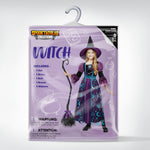 Spooktacular Creations Witch Costume for Girls, Halloween Witch Dress with Broom Hat, Kids Moon Shimmer Costume Set for Wizard Role Play Themed Parties (Medium(8-10 yrs))