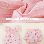Jecson Infant Girl Outfits Newborn Baby Girl Summer Clothes 12-18 Month Girl Clothes Sleeveless Ruffle Top And Bloomers Shorts Set