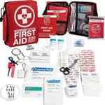Swiss Safe 2-in-1 First Aid Kit for Car, Travel & Home, Businesses - Bonus Mini Kit for Medical Emergency Aid, Survival, Camping - FSA & HSA Eligible - 348 Pcs, Large Hardcase FAK