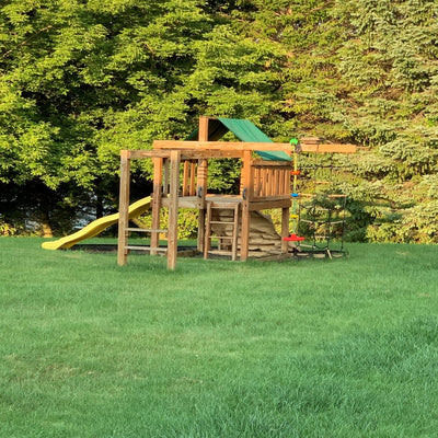 Swing Set Replacement Tarp Playground Replacement Canopy,52" x 90" Outdoor Swingset Shade Kids Playground Roof Canopy Waterproof Snow Proof Tent Cover Replacement Tarp Sunshade (Green)