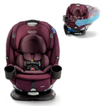 Graco Turn2Me 3-in-1 Rotating Convertible Car Seat, Manchester, Rear-Facing Rotation, Forward-Facing Mode, Highback Booster Up to 100 lbs, Adjustable Headrest & Harness, Steel Reinforced Frame