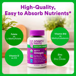 SmartyPants Organic Toddler Multivitamin Gummies: Omega 3 (ALA), Vitamin D3, C, Vitamin B12, B6, A, K & Zinc for Immune Support, Biotin, Vegetarian, Two Fruit Flavors, 60 Count (30 Day Supply)