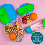 b.box Snack Box - Leakproof Mini Bento Box for Kids & Toddlers, 2 Compartment Snack Containers for Kids, Lunch Containers, Dishwasher Safe, BPA Free, PFAS Free, Ages 4m+, 1 3/4 Cup - Lemon Twist