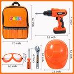 JOYIN 32PCS Kids Tool Set, Toddler Tool Toys with Construction Backpack Costume & Electronic Toy Drill for Boy Girl, Birthday Gift for Toddler Boys Age 3 4 5 6