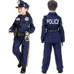 Joycover Police Officer Costume for Kids - Deluxe Police Costume for Kids with Accessories, Kids Halloween Costumes for Boys Girls, Cop Costume Role Play Kit for Halloween Career Day-L…