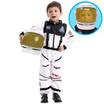 Spooktacular Creations White Astronaut Costume with Helmet, Space Suit for Toddler with Movable Visor, Kids Astronaut Halloween Costume for Cosplay, Party Favor Supplies (Small, 5-7 yrs)