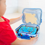 Wildkin Reusable Food Container for Kids – Airtight, Leak Resistant, Dishwasher Safe - Trains, Planes & Trucks