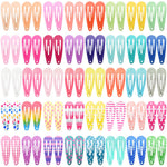 Toddler Hair Clips, Funtopia 80 Pcs (1.2 Inch, 3cm) Cute Mini Snap Hair Clips for Baby Girls Kids, Colorful Small Snap Barrettes Metal Barrette for Fine Hair