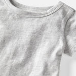 little planet by carter's Baby 3-Pack Short Sleeve Bodysuits made with Organic Cotton, Mint, Sweet Cream, Gray Heather, 6M